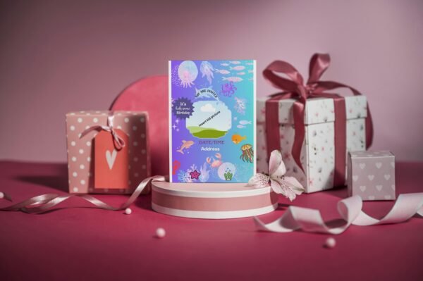 Printable Kids Birthday Invitations with Free Christmas Bonus Card